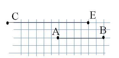 1. osztály, vonal, egyenes szakasz, a lényeg a leckét, és bemutatása a matematika gerenda, szünetek