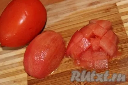 Padlizsán töltött zöldségek, sült a kemencében - a recept egy fotó