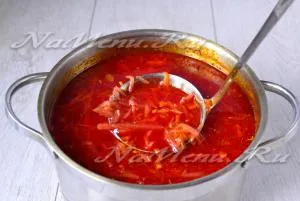 Ukrán borscs recept lépésről lépésre fotók