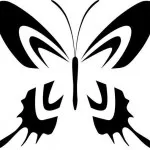 Fali dísz lepkék stencil saját kezűleg, vágja le a papírt minták fotó (falak) Fali dísz pillangók kezüket stencil, sablonok vágásához papír, fotók