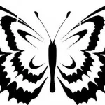 Fali dísz lepkék stencil saját kezűleg, vágja le a papírt minták fotó (stencil) Fali dísz pillangók kezüket stencil, sablonok vágásához papír, fotók