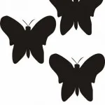 Fali dísz lepkék stencil saját kezűleg, vágja le a papírt minták képek (saját) Fali dísz pillangók kezüket stencil, sablonok vágásához papír, fotók