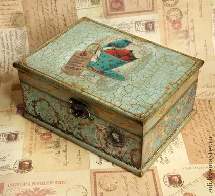 Decoupage box mester osztály saját kezűleg fotókkal és videó (kezével) Decoupage box mester osztály saját kezűleg fotókkal és videó