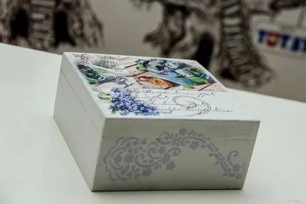 Decoupage box mester osztály saját kezűleg fotókkal és videó (kezével) Decoupage box mester osztály saját kezűleg fotókkal és videó