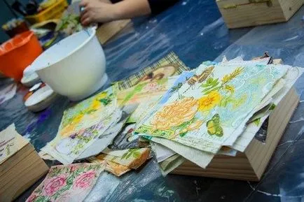 Decoupage box mester osztály saját kezűleg fotókkal és videó (osztály) Decoupage box mester osztály saját kezűleg fotókkal és videó