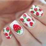 Nail design Valentin nap