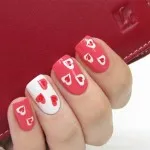 Nail design Valentin nap