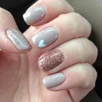 Nail design Valentin nap