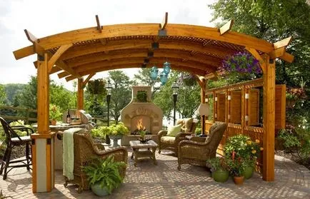 Tervezés és elrendezés gazebos kezük