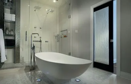 Fürdőszoba Design modern stílusban tartalmaz egy fényképet a belső (stílus) fürdőszoba tervezés, modern stílus jellemzői a belső fotó