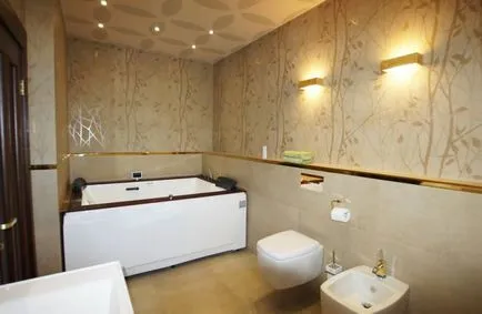 Fürdőszoba Design modern stílusban tartalmaz egy fényképet a belső (tervezés) fürdőszoba tervezés, modern stílus jellemzői a belső fotó