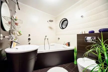 Fürdőszoba Design modern stílusban tartalmaz egy fényképet a belső (tervezés) fürdőszoba tervezés, modern stílus jellemzői a belső fotó