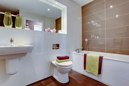 Fürdőszoba Design modern stílusban tartalmaz egy fényképet a belső (kortárs) fürdőszoba tervezés, modern stílus jellemzői a belső fotó