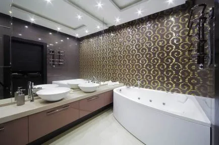 Fürdőszoba Design modern stílusban tartalmaz egy fényképet a belső (stílus) fürdőszoba tervezés, modern stílus jellemzői a belső fotó