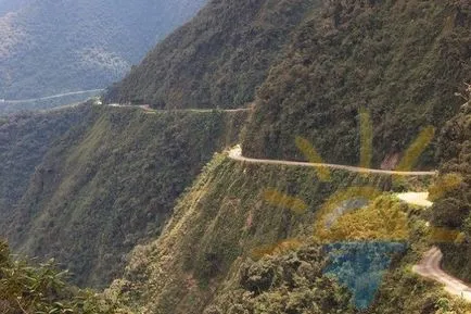 Road of Death Bolívia felhívja magára a legszélsőségesebb utazók