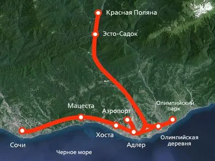 Hogyan juthat a repülőtéri Sochi Krasznaja Polyana (Red Glade Airport) Hogyan lehet eljutni a repülőtérre Szocsi Krasnaya Polyana
