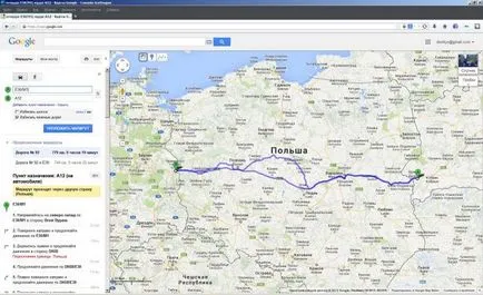 Hozzon létre egy útitervet a példa GoogleMaps
