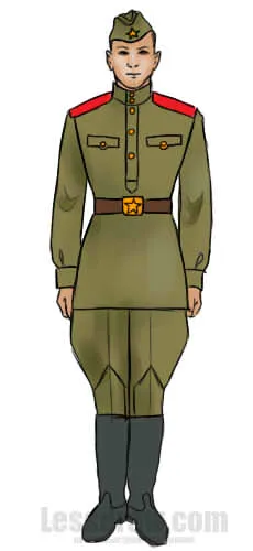 Hogyan kell felhívni a katona fokozatosan ceruza, lessdraw