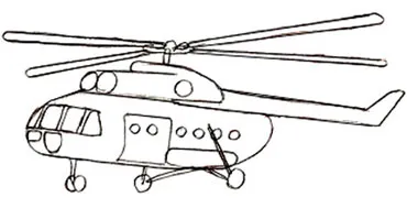 Hogyan kell felhívni a helikopter, a helikopter ceruzarajz szakaszaiban