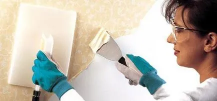 Hogyan húzza a tapéta eltávolítása a régi papír, vinyl burkolatok a falakon, video utasítást, fotó (törlés) Hogyan húzza a tapéta eltávolítása a régi papír, vinyl burkolatok a falakon, video utasítást, fotók