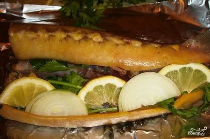 Sturgeon a sütőben - lépésről lépésre recept fotók