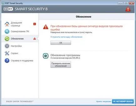 Segítség az ESET Smart Security 8 - frissítő program