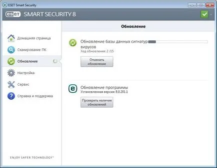 Segítség az ESET Smart Security 8 - frissítő program