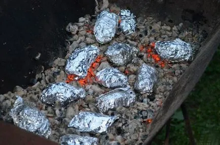 Főzni burgonyát a parazsat