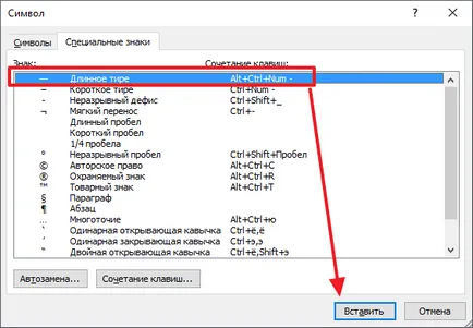 Hogyan készítsünk em dash egy Word