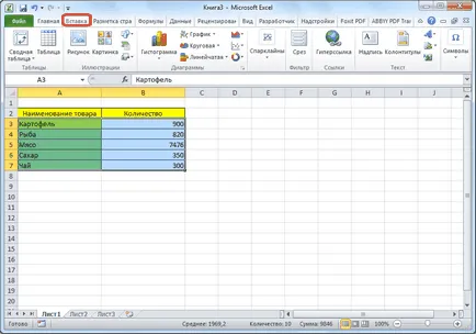Hogyan készítsünk egy táblázatot az Excel