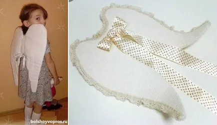 Hogyan készítsünk angyal szárnyak gyermekek újévi öltöny kezét