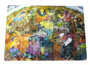 Hogyan ragasztó a puzzle a képen