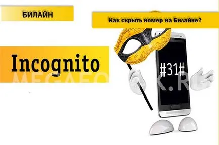 Hogyan lehet elrejteni a számot a Beeline - 2 módon, hogy elrejtse a számok