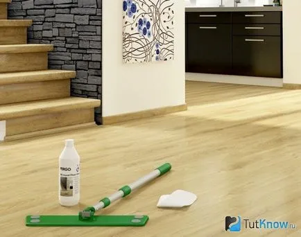 Hogyan törődik laminált padló saját kezűleg