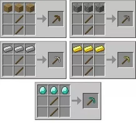 Hogyan kell játszani a Minecraft, hogy a pick (csákány) Hogyan kell játszani minecraft hogy csákánnyal