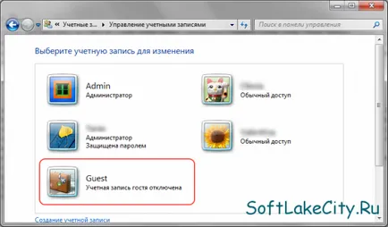 Hogyan lehet engedélyezni a fiók „vendég” a Windows 7 Windows 7 hét „felhasználói megjegyzések” (windows) Hogyan lehet engedélyezni a fiók „vendég” a Windows 7 Windows 7 hét „felhasználói megjegyzések”