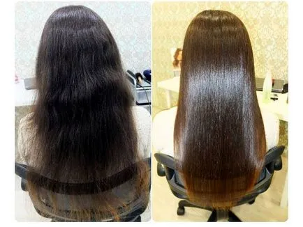 Keratin hajkiegyenesítő eljárás, ár, vélemények, fotók előtt és után helyreállítás