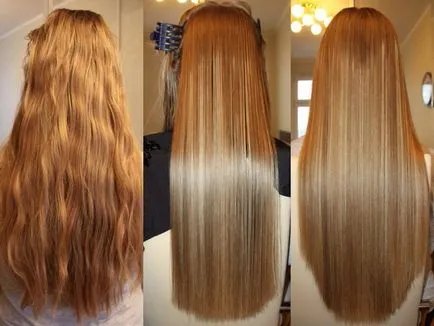 Keratin hajkiegyenesítő eljárás, ár, vélemények, fotók előtt és után helyreállítás