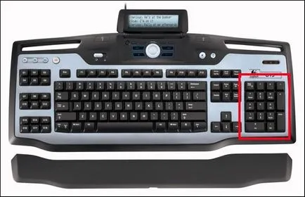 numerikus billentyűt 1