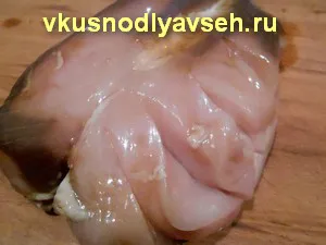 Csirkemell sült egész paradicsommal fokhagymás mártással, egy lépésről lépésre recept fotók (paradicsomos, fokhagymás mártással) Csirkemell sült egész paradicsom fokhagymás mártással, egy lépésről lépésre recept fotók