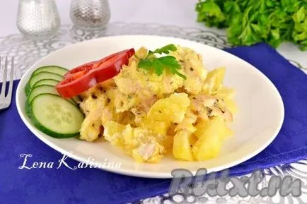 Csirkemell filé sült burgonyával - recept fotókkal