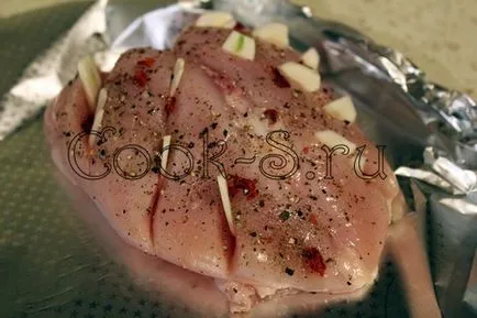 Csirkemell fóliában - lépésről lépésre recept fotókkal, csirke ételek (recept) Csirkemell fóliában - lépésről lépésre recept fotókkal, csirke ételek