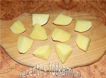 Csirke filé burgonya a sütőben - lépésről lépésre recept fotók