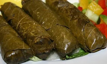 szőlőlevél a téli előforma dolma