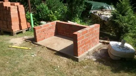 Barbecue tégla és fém kezük