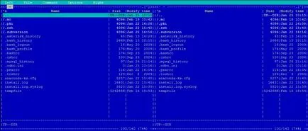 A Midnight Commander (mc) programot a fájlok kezelése linux