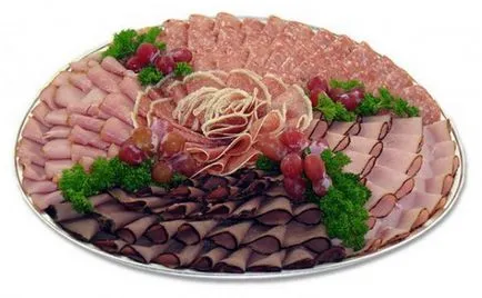 Hús és kolbász vágás, fotó (kolbász) Hús és kolbász szeletelés, fotók