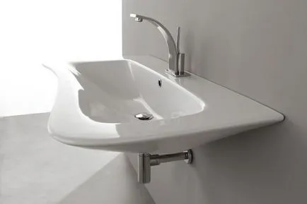 Sink fürdőszoba fölött, süllyesztett, intarziás shell