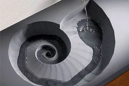 Sink fürdőszoba fölött, süllyesztett, intarziás shell