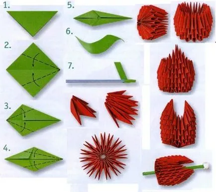 Moduláris origami kezdőknek lépésről lépésre az összeszereléshez (origami) Moduláris origami kezdőknek lépésről lépésre összeszerelési utasítások